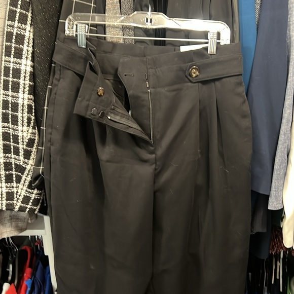 Ann Taylor Black Pants with cinched waist - Picture 3 of 4